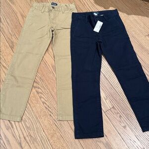 Children’s Place Boys Uniform Pants- Tan and Navy Pants Set- Size 6 - NWT